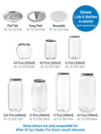 Can Sealer Bottles + Lids Set (Cases)